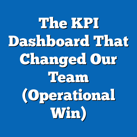 The KPI Dashboard That Changed Our Team (Operational Win)