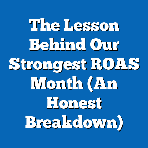 The Lesson Behind Our Strongest ROAS Month (An Honest Breakdown)