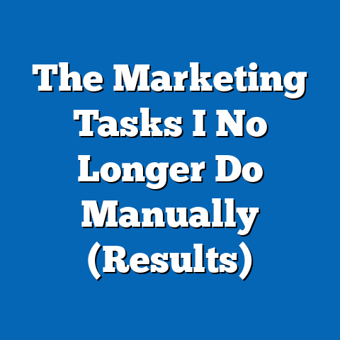 The Marketing Tasks I No Longer Do Manually (Results)