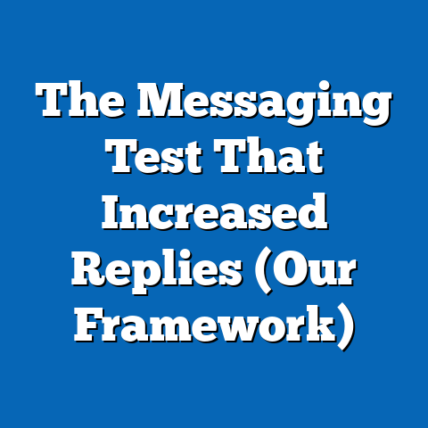 The Messaging Test That Increased Replies (Our Framework)