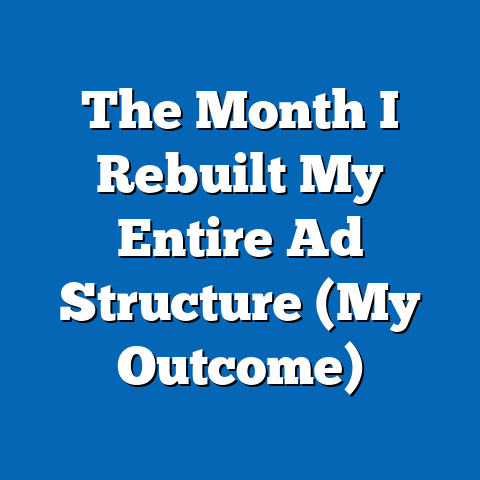 The Month I Rebuilt My Entire Ad Structure (My Outcome)