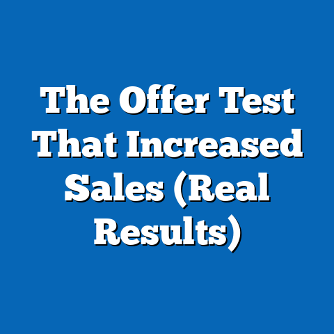 The Offer Test That Increased Sales (Real Results)