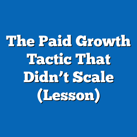 The Paid Growth Tactic That Didn’t Scale (Lesson)