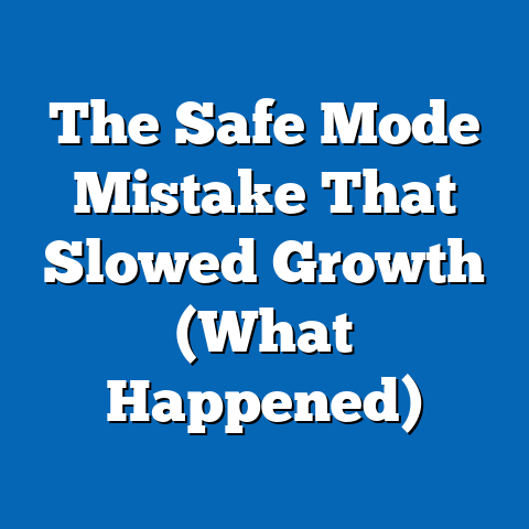 The Safe Mode Mistake That Slowed Growth (What Happened)