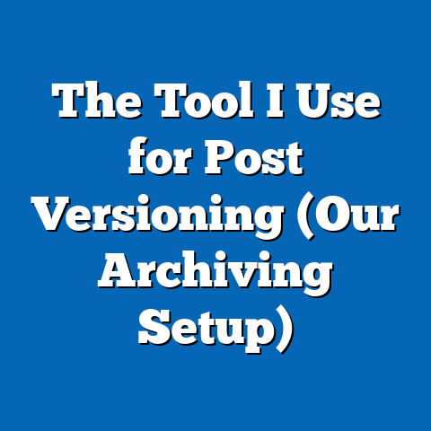 The Tool I Use for Post Versioning (Our Archiving Setup)