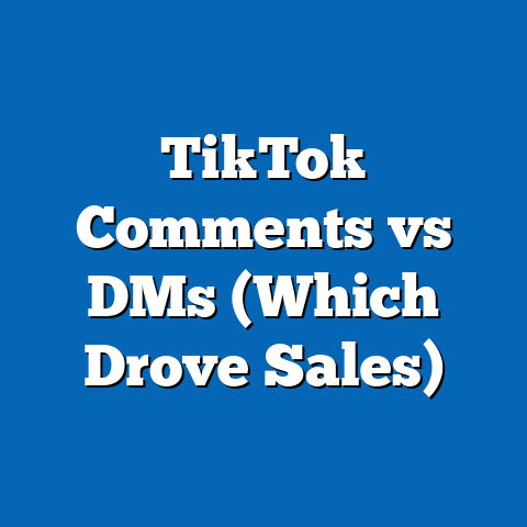 TikTok Comments vs DMs (Which Drove Sales)
