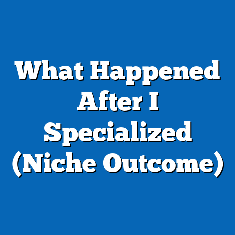 What Happened After I Specialized (Niche Outcome)