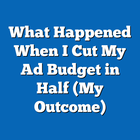 What Happened When I Cut My Ad Budget in Half (My Outcome)