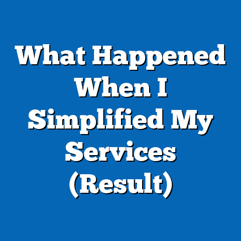 What Happened When I Simplified My Services (Result)