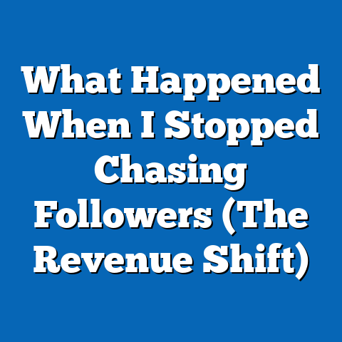 What Happened When I Stopped Chasing Followers (The Revenue Shift)
