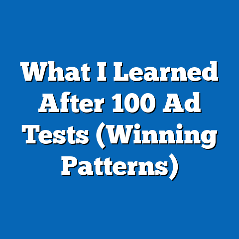What I Learned After 100 Ad Tests (Winning Patterns)