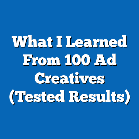 What I Learned From 100 Ad Creatives (Tested Results)