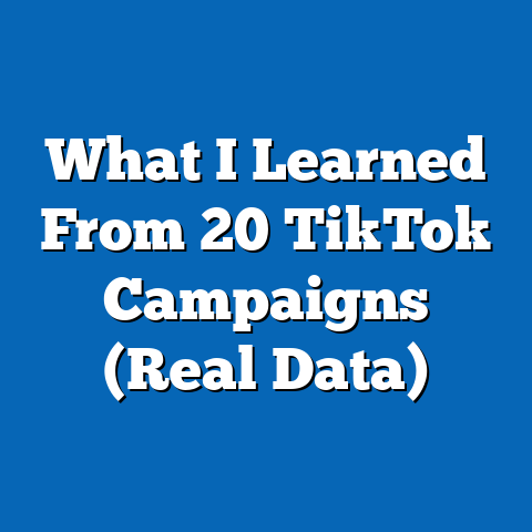 What I Learned From 20 TikTok Campaigns (Real Data)