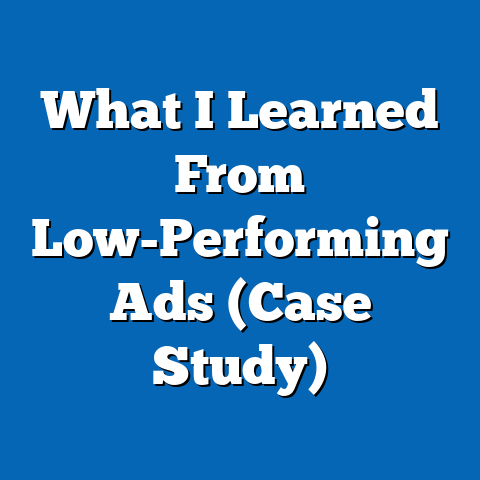 What I Learned From Low-Performing Ads (Case Study)