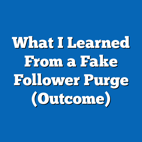 What I Learned From a Fake Follower Purge (Outcome)