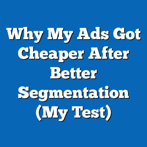 Why My Ads Got Cheaper After Better Segmentation (My Test)