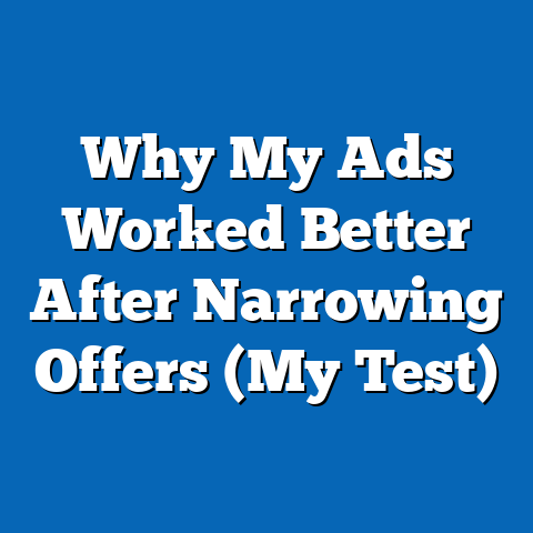 Why My Ads Worked Better After Narrowing Offers (My Test)