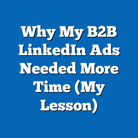 Why My B2B LinkedIn Ads Needed More Time (My Lesson)