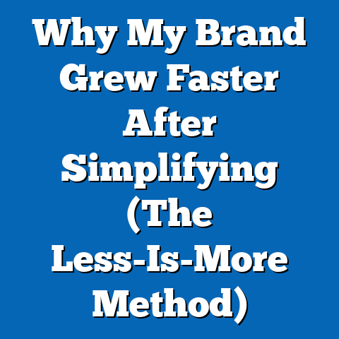 Why My Brand Grew Faster After Simplifying (The Less-Is-More Method)
