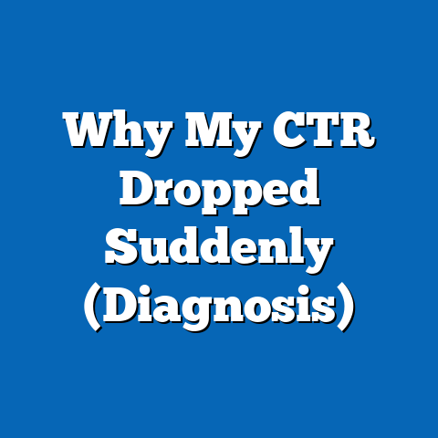 Why My CTR Dropped Suddenly (Diagnosis)