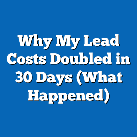 Why My Lead Costs Doubled in 30 Days (What Happened)