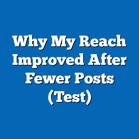 Why My Reach Improved After Fewer Posts (Test)