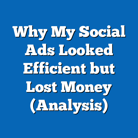 Why My Social Ads Looked Efficient but Lost Money (Analysis)
