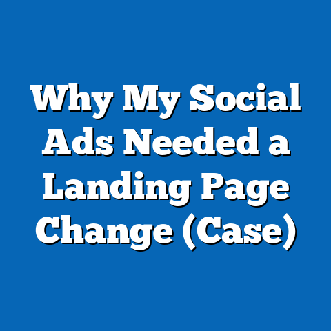 Why My Social Ads Needed a Landing Page Change (Case)