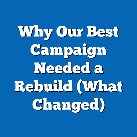 Why Our Best Campaign Needed a Rebuild (What Changed)