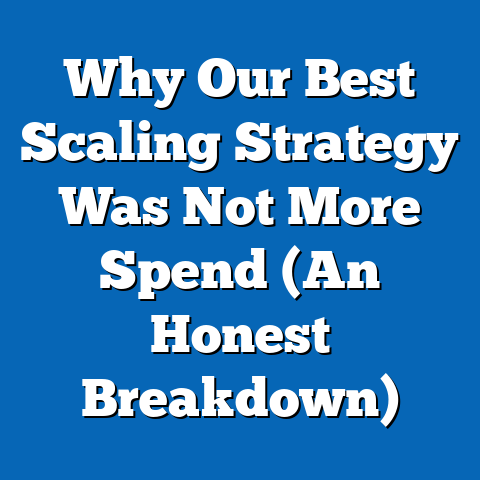 Why Our Best Scaling Strategy Was Not More Spend (An Honest Breakdown)