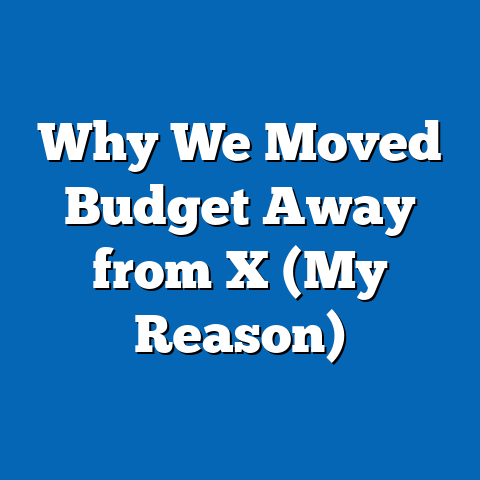 Why We Moved Budget Away from X (My Reason)
