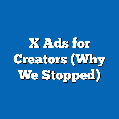 X Ads for Creators (Why We Stopped)