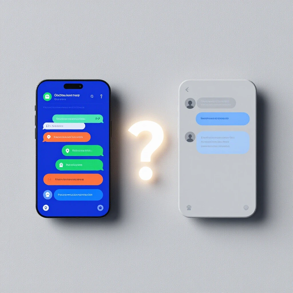 A visual comparison of chatbot platforms for lead generation, showing vibrant versus muted interfaces.