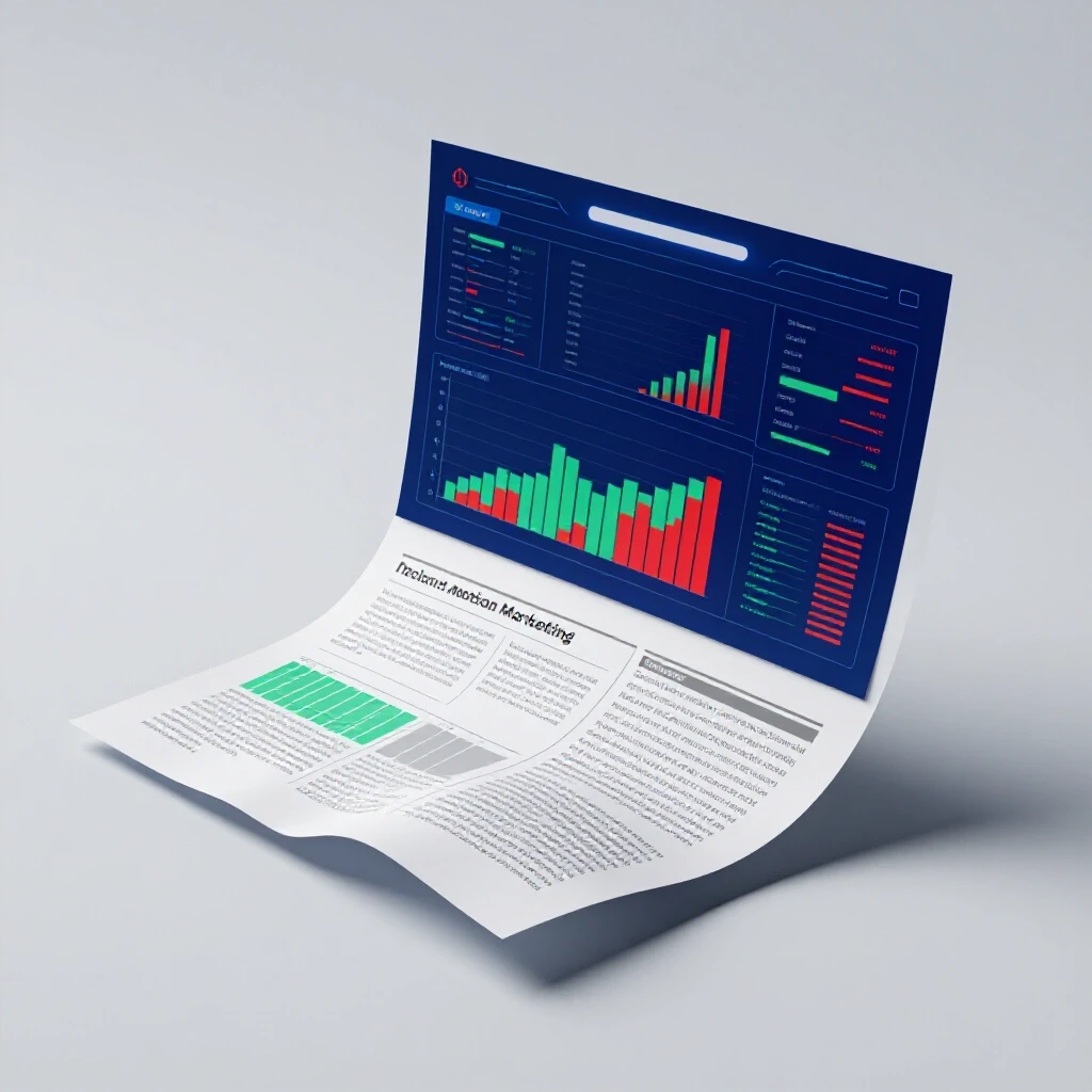 A contrast of a crumpled marketing report with a vibrant digital dashboard illustrating advanced analytics.