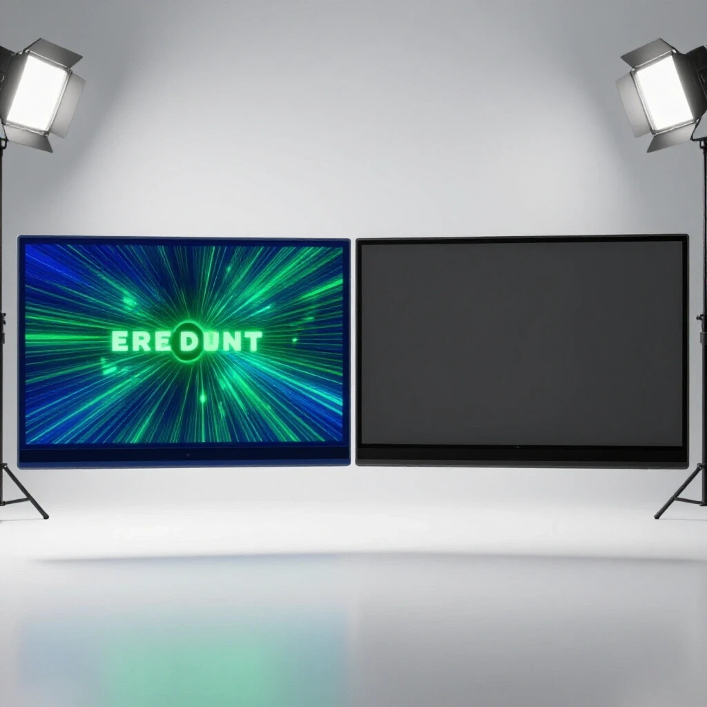 A split-screen image contrasting an engaging, vibrant video format with a dull, static video format, showcasing differences in social media performance.