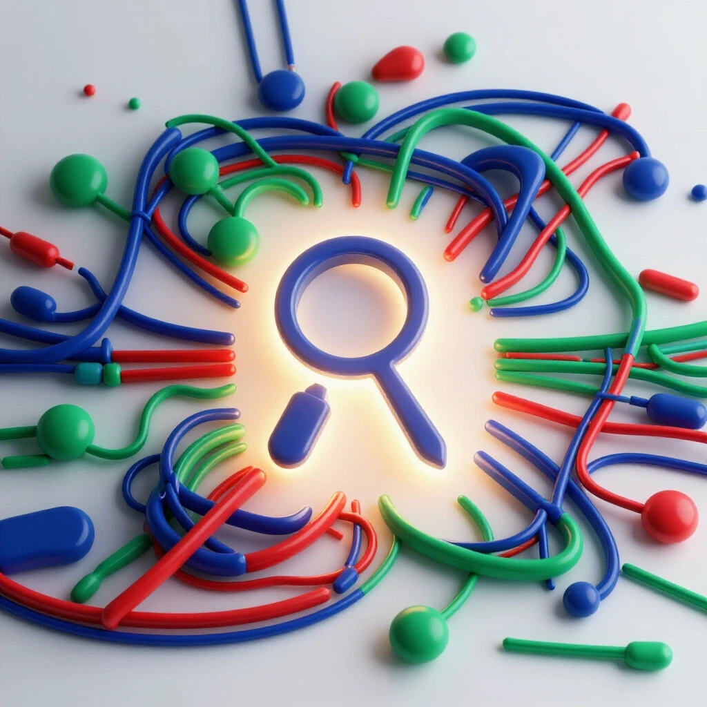 3D-rendered image symbolizing collaboration with vibrant connections and a central glowing tool icon, representing teamwork.