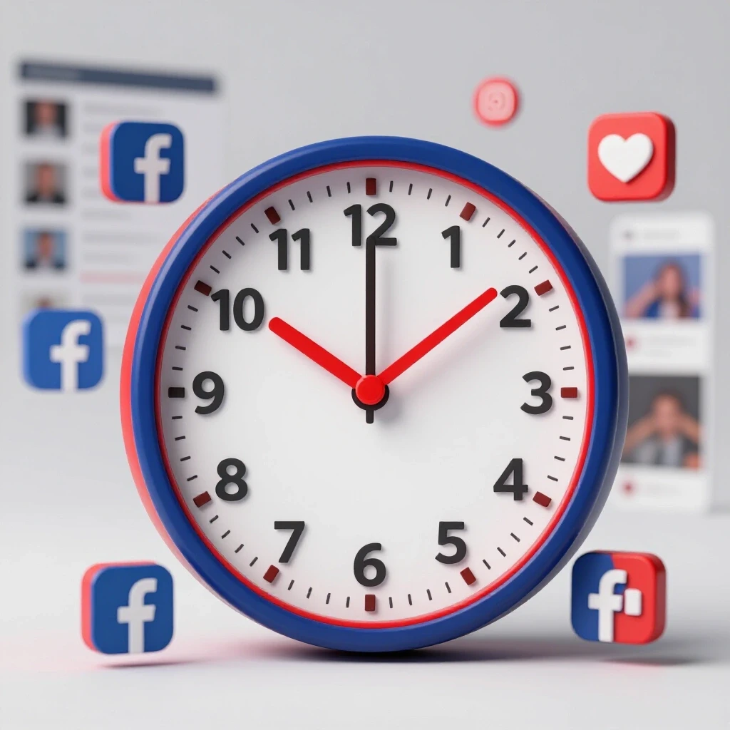 A clock with hands moving backward surrounded by vibrant social media logos on a bright background, illustrating post scheduling.
