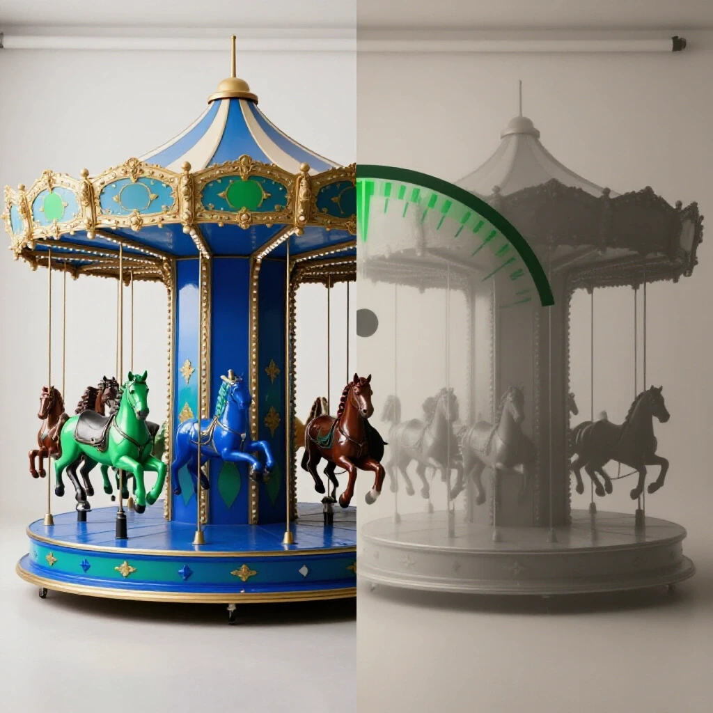 A visual comparison of carousel vs single image posts illustrating conversion rates, with vivid colors for the carousel.