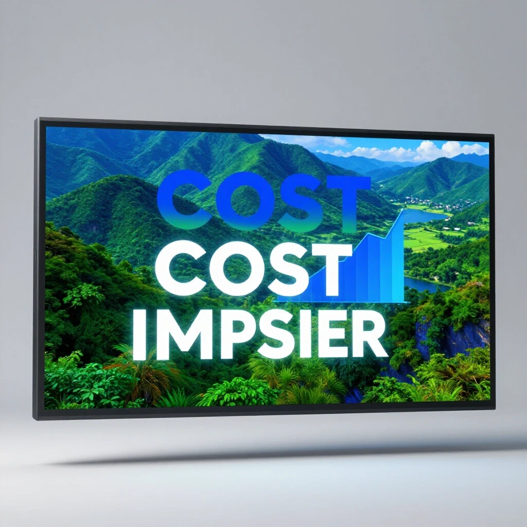 A vibrant Philippine landscape featuring a large eye-catching digital ad overlay illustrating cost per impression.