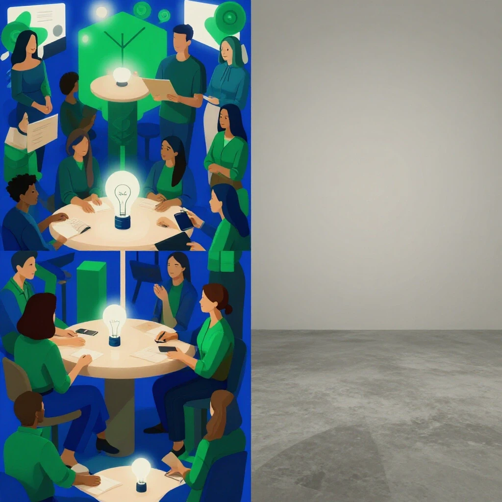 A visually striking split-image showcasing a vibrant community scene on one side and an isolated scene on the other, highlighting contrasting social growth tactics.