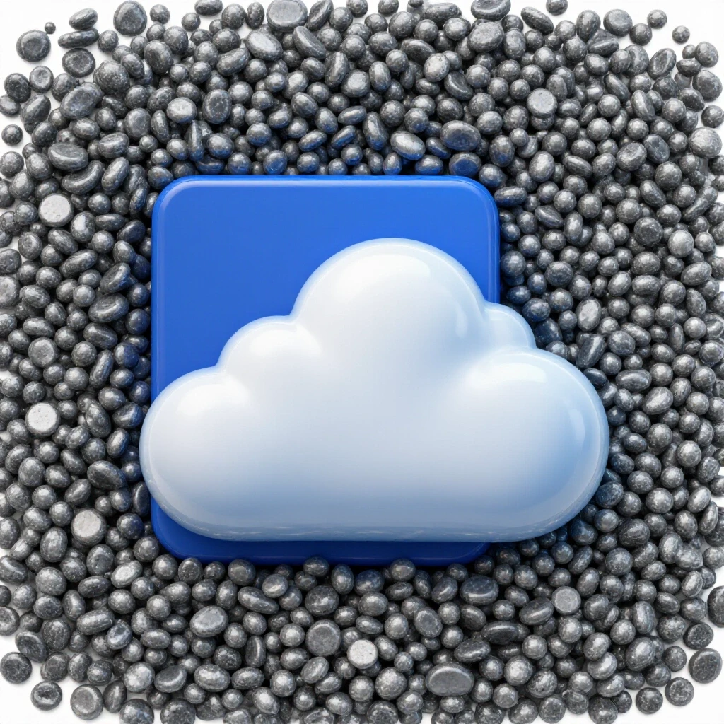 A vibrant Facebook logo contrasts with a serene iCloud symbol symbolizing digital chaos versus organized storage.