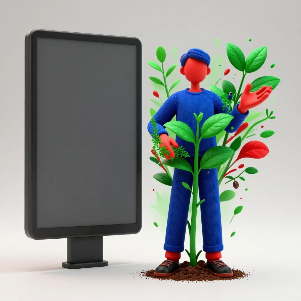 A split-screen image contrasting a dull social media ad with a vibrant, engaging ad representing brand growth.