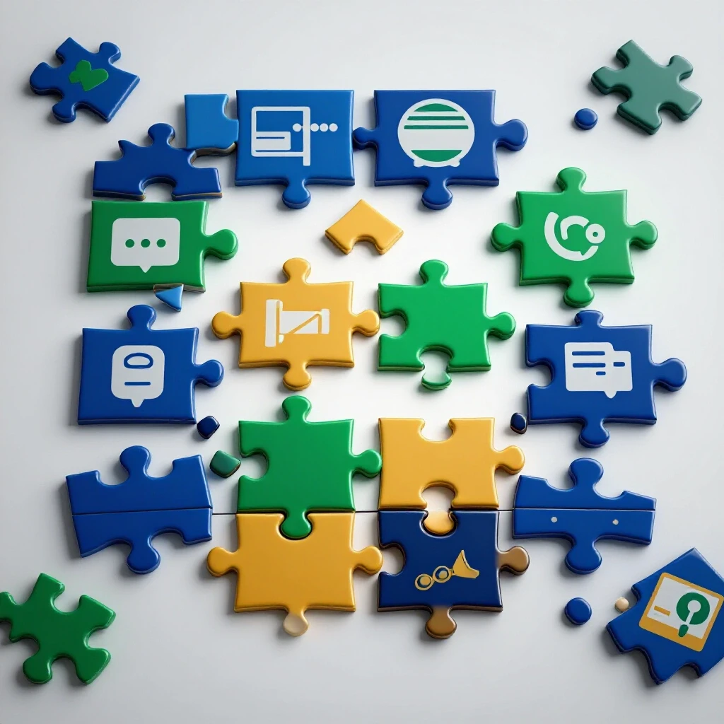A fragmented digital dashboard depicting social media metrics with missing pieces against a bright background, representing analytics gaps.