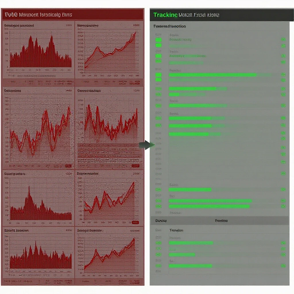 A visual comparison of chaotic vs. organized social media ads dashboards showcasing error recovery.