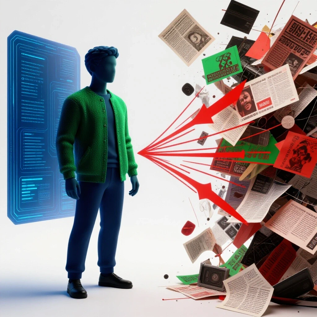 A split image showcasing a sleek AI interface against chaotic ad elements, symbolizing the evolution of ad operations.