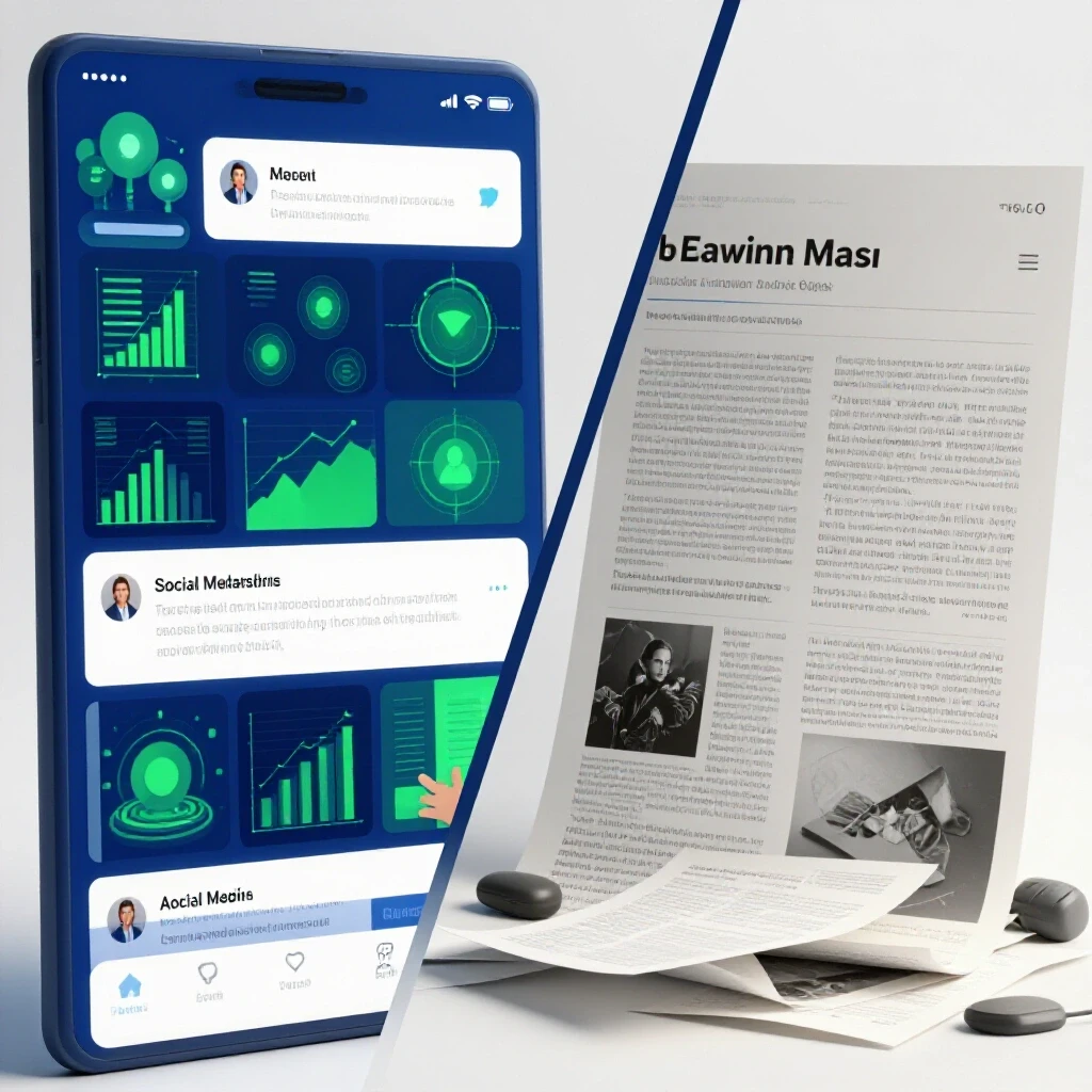 A vibrant social media post contrasting with a dull version, highlighting data and visual improvements.