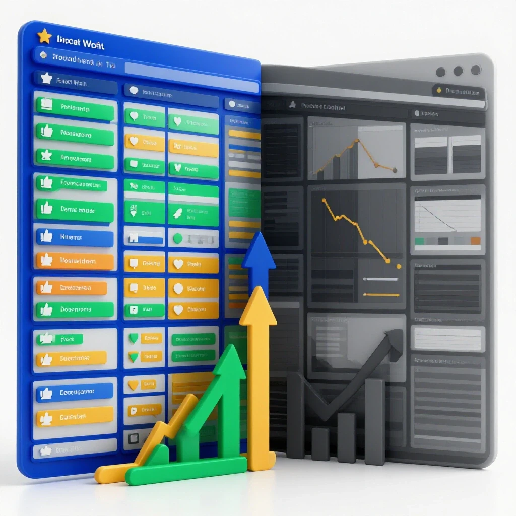 A 3D illustration showing a thriving social media dashboard on one side and a chaotic one on the other, symbolizing recovery.