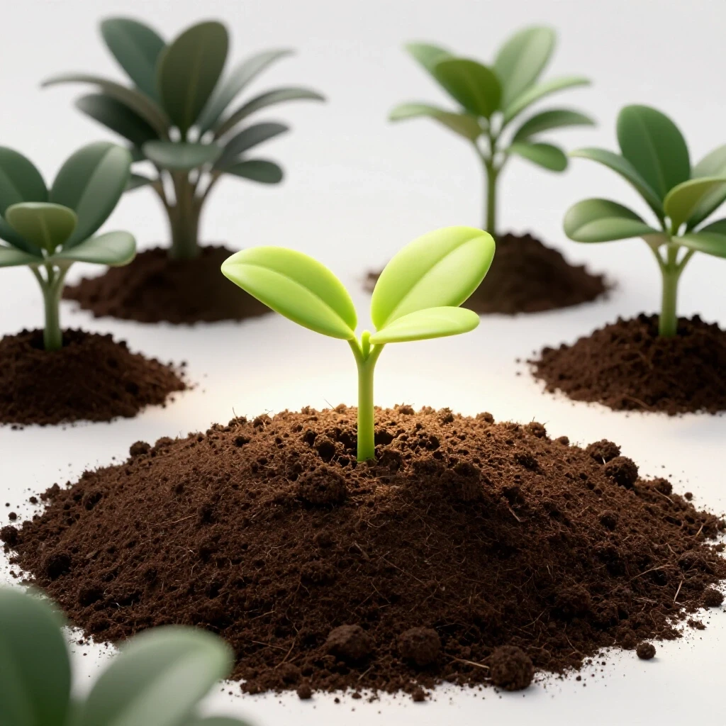 A vibrant seedling breaking through dark soil, illuminated, symbolizing growth and opportunity.