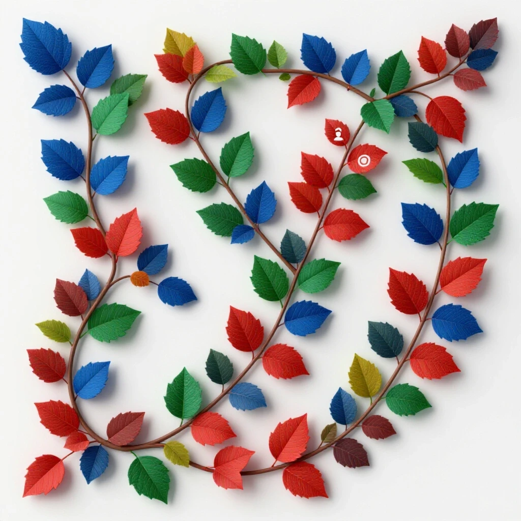 A dynamic infographic featuring a colorful growth chart shaped like a vine, symbolizing social media campaign growth over 12 months.