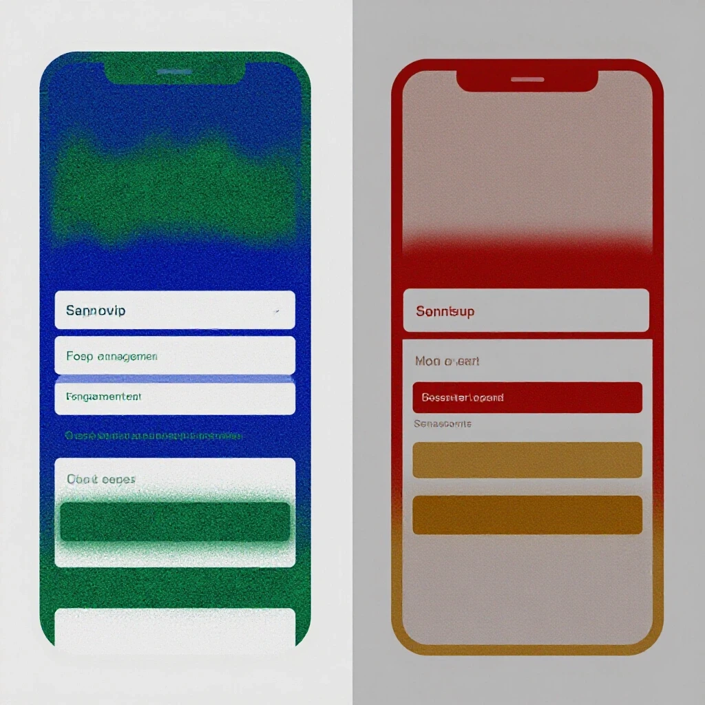 Visual comparison of social media platforms showing differing sign-up form engagements, emphasizing sign-up volume.